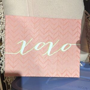 Pink 'XOXO' Decorative Card
